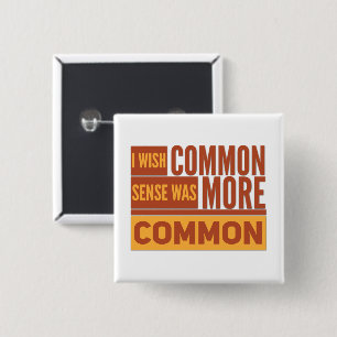 Badge Carré 5 Cm Commun - Bouton Carré