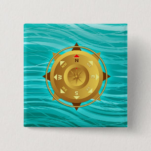 Badge Carré 5 Cm Compas