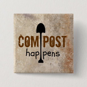 Badge Carré 5 Cm Compost se produit