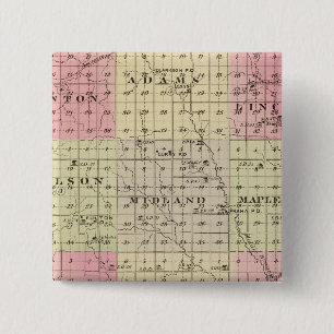 Badge Carré 5 Cm Comté de Colfax, Nebraska