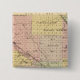 Badge Carré 5 Cm Comté de Cuming, Nebraska