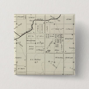 Badge Carré 5 Cm Comté de Fresno, Californie 12