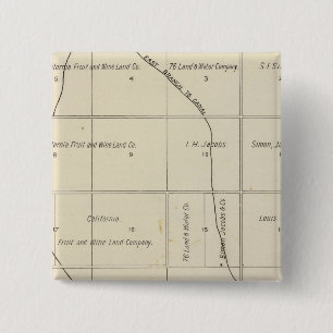 Badge Carré 5 Cm Comté de Fresno, Californie 23