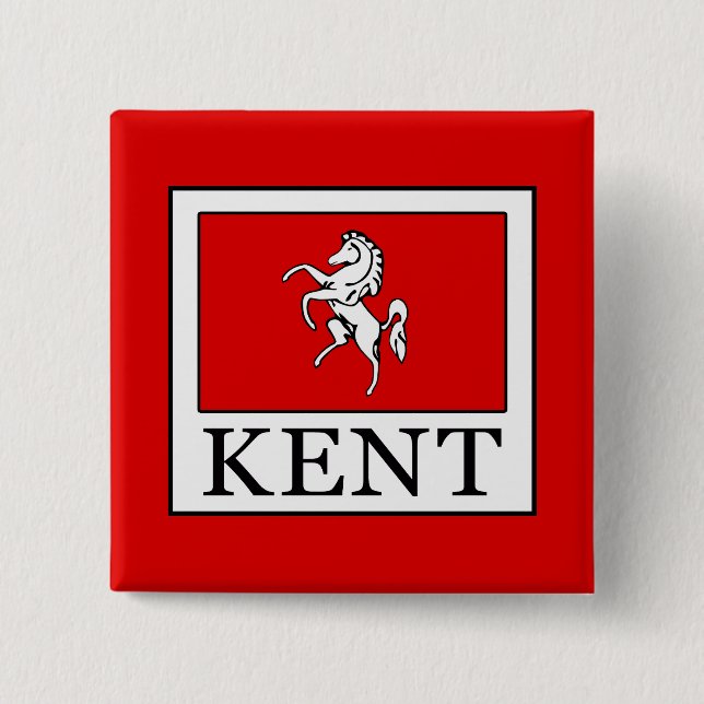 Badge Carré 5 Cm Comté de Kent (Devant)