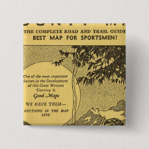 Badge Carré 5 Cm Comté de Modoc