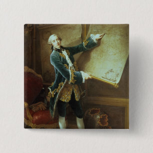 Badge Carré 5 Cm Comte de Vaudreuil, 1758