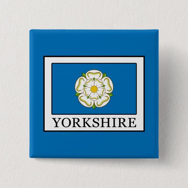Badge Carré 5 Cm Comté de Yorkshire (Devant)