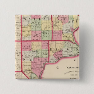 Badge Carré 5 Cm Comtés de Saline, Gallatin, Hardin, Pape
