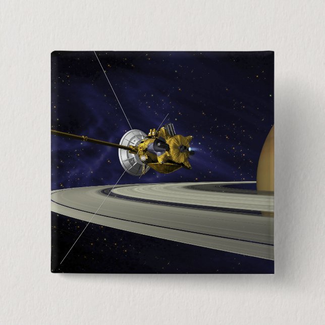 Badge Carré 5 Cm Concept artistique de Cassini (Devant)