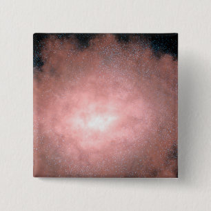 Badge Carré 5 Cm Concept quelle de galaxie poussiéreuse et