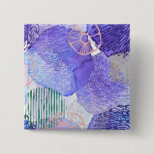 Badge Carré 5 Cm Conception abstraite violette