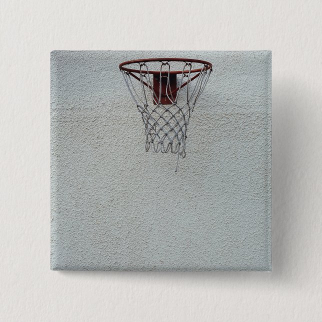 Badge Carré 5 Cm Conception de basket-ball (Devant)