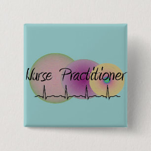 Badge Carré 5 Cm Conception de la praticienne QRS d'infirmière