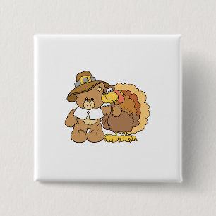 Badge Carré 5 Cm conception de l'ours en peluche