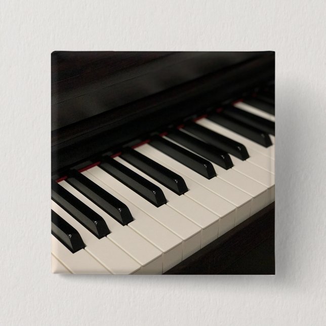 Badge Carré 5 Cm Conception de piano cool (Devant)