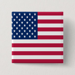 Badge Carré 5 Cm Conception du drapeau américain
