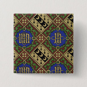 Badge Carré 5 Cm Conception ecclésiastique de papier peint