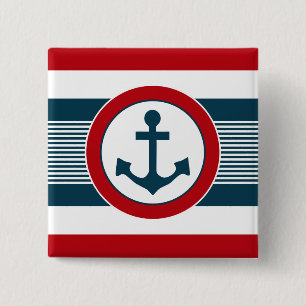 Badge Carré 5 Cm Conception nautique