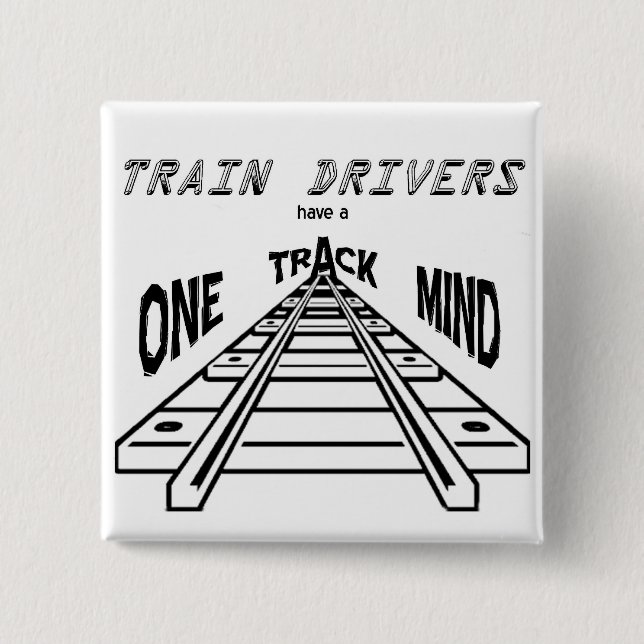 Badge Carré 5 Cm Conducteurs de train (Devant)