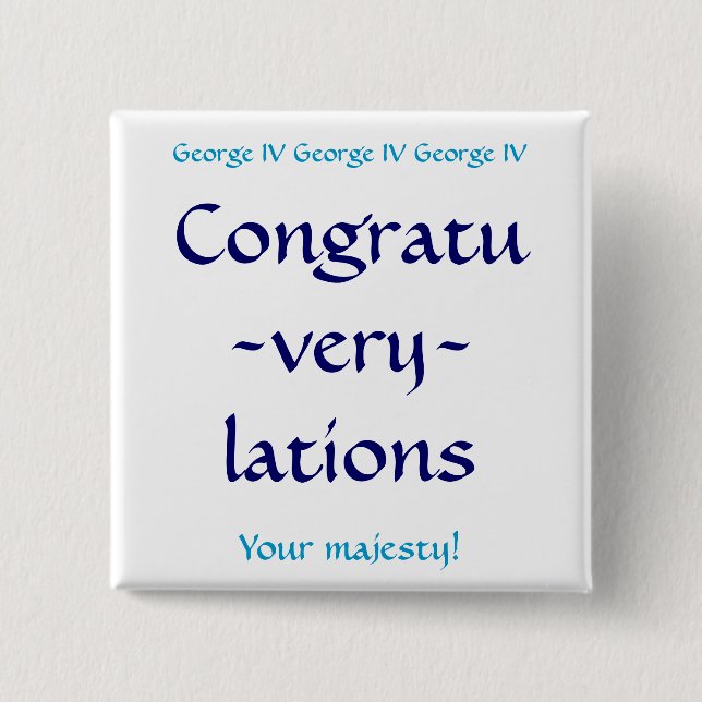 Badge Carré 5 Cm Congratuverylations (Devant)