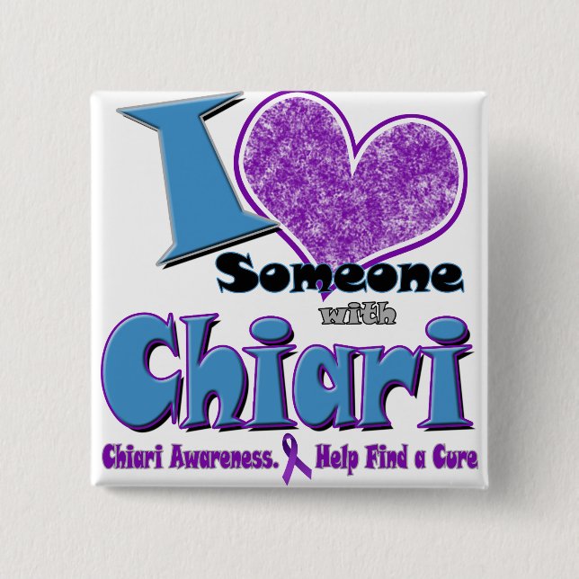 Badge Carré 5 Cm Conscience de Chiari (Devant)