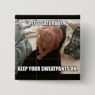 Badge Carré 5 Cm Conseil de samedi