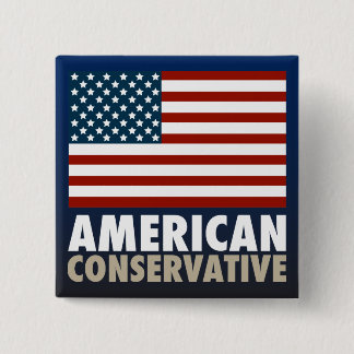 Badge Carré 5 Cm Conservateur américain