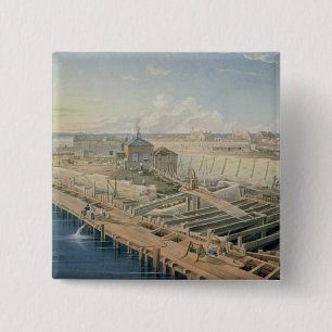 Badge Carré 5 Cm Construction des docks