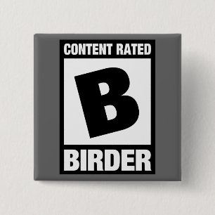Badge Carré 5 Cm Contenu noté B : Birder