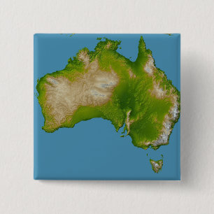 Badge Carré 5 Cm Continent de l'Australie