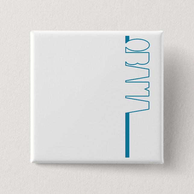 Badge Carré 5 Cm Contour d'Obama - bouton (Devant)