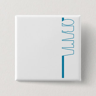 Badge Carré 5 Cm Contour d'Obama - bouton