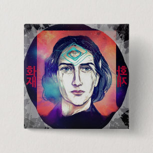 Badge Carré 5 Cm Copernicus a Fire Elf High Weight
