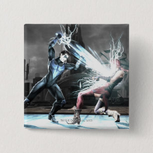 Badge Carré 5 Cm Copie d'écran : Nightwing contre le harley