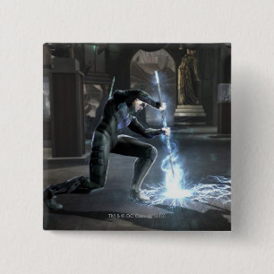 Badge Carré 5 Cm Copie d'écran : Nightwing contre l'éclair