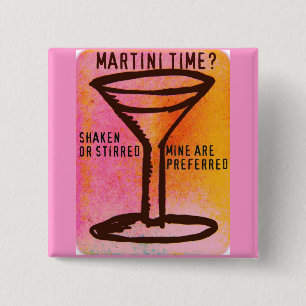 BADGE CARRÉ 5 CM … COPIE SECOUÉE OU REMUÉE DE MARTINI