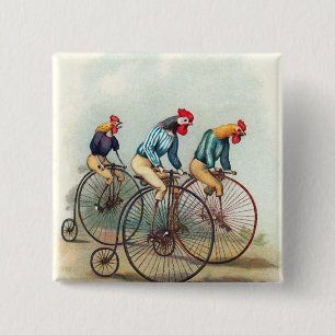Badge Carré 5 Cm Coqs d'équitation