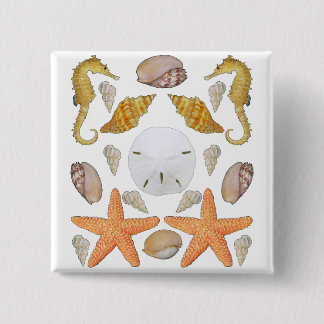 Badge Carré 5 Cm Coquilles en abondance