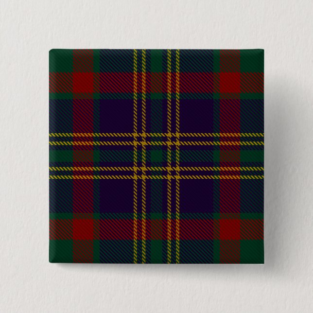 Badge Carré 5 Cm Cork County Irish Tartan (Devant)