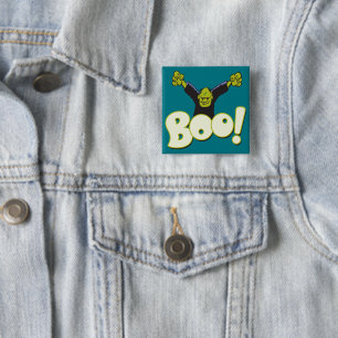 Badge Carré 5 Cm Costume de BOO Halloween Monster Frankenstein