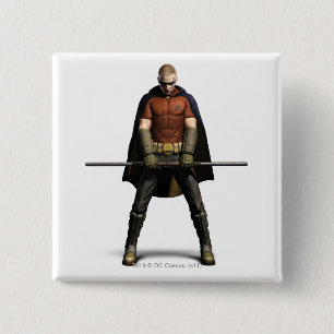 Badge Carré 5 Cm Couleur Robin