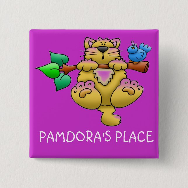 BADGE CARRÉ 5 CM COUP DEDANS LÀ (Devant)