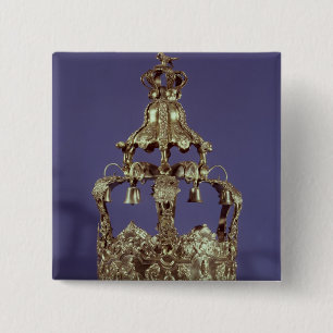 Badge Carré 5 Cm Couronne de Torah
