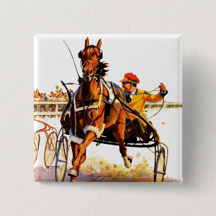 Badge Carré 5 Cm Course de harnais