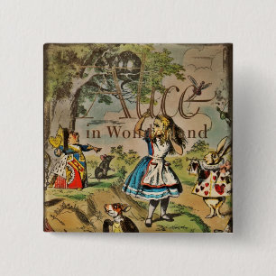 Badge Carré 5 Cm Couverture Alice et amis en détresse