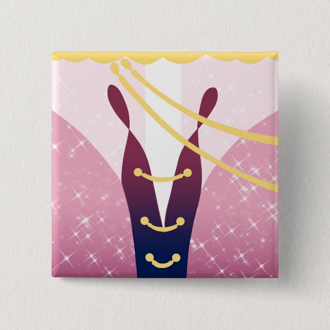 Badge Carré 5 Cm couverture de vainqueur - goupilles (Devant)