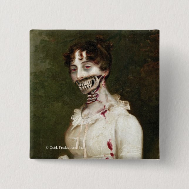 Badge Carré 5 Cm Couverture de zombi (Devant)