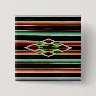 Badge Carré 5 Cm Couverture mexicaine traditionnelle espagnole Sera