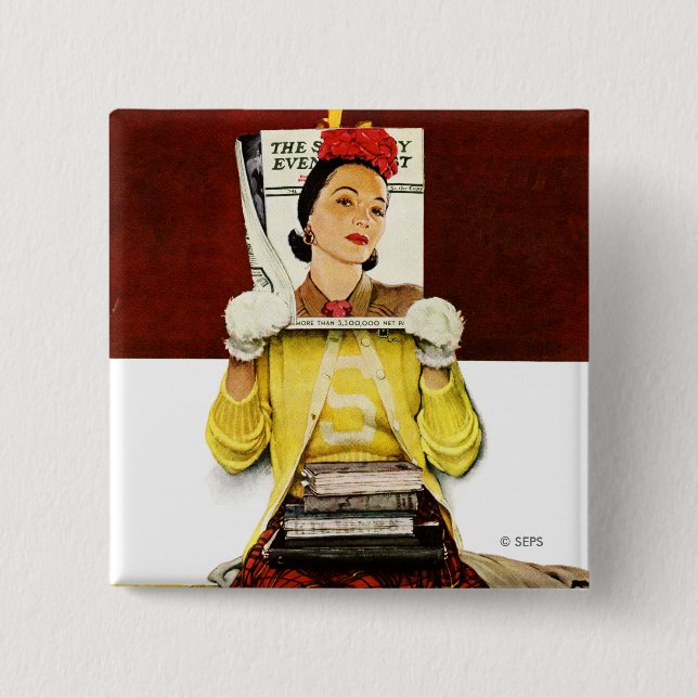 Badge Carré 5 Cm Cover Girl (Devant)