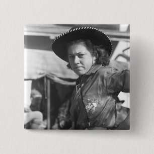 Badge Carré 5 Cm Cow-girl de rodéo : 1940